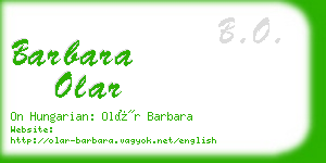 barbara olar business card